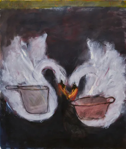 Rosalind Nashashibi — Swans and Pots (two)
