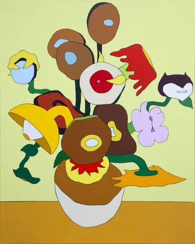Wouter van Riessen — Vijftien zonnebloemen in een vaas