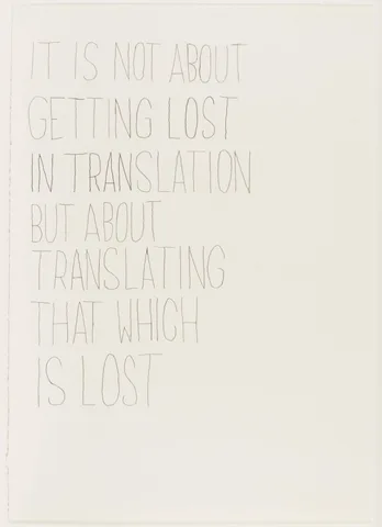 Navid Nuur — Untitled (Lost in Translation)